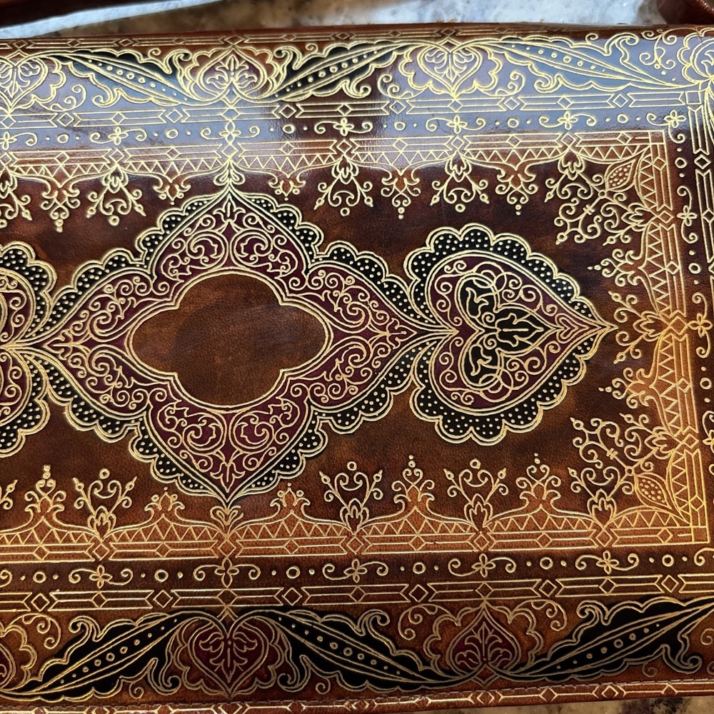 Vintage A. Antinori Roma Brown & Gilt Leather Purse View 3